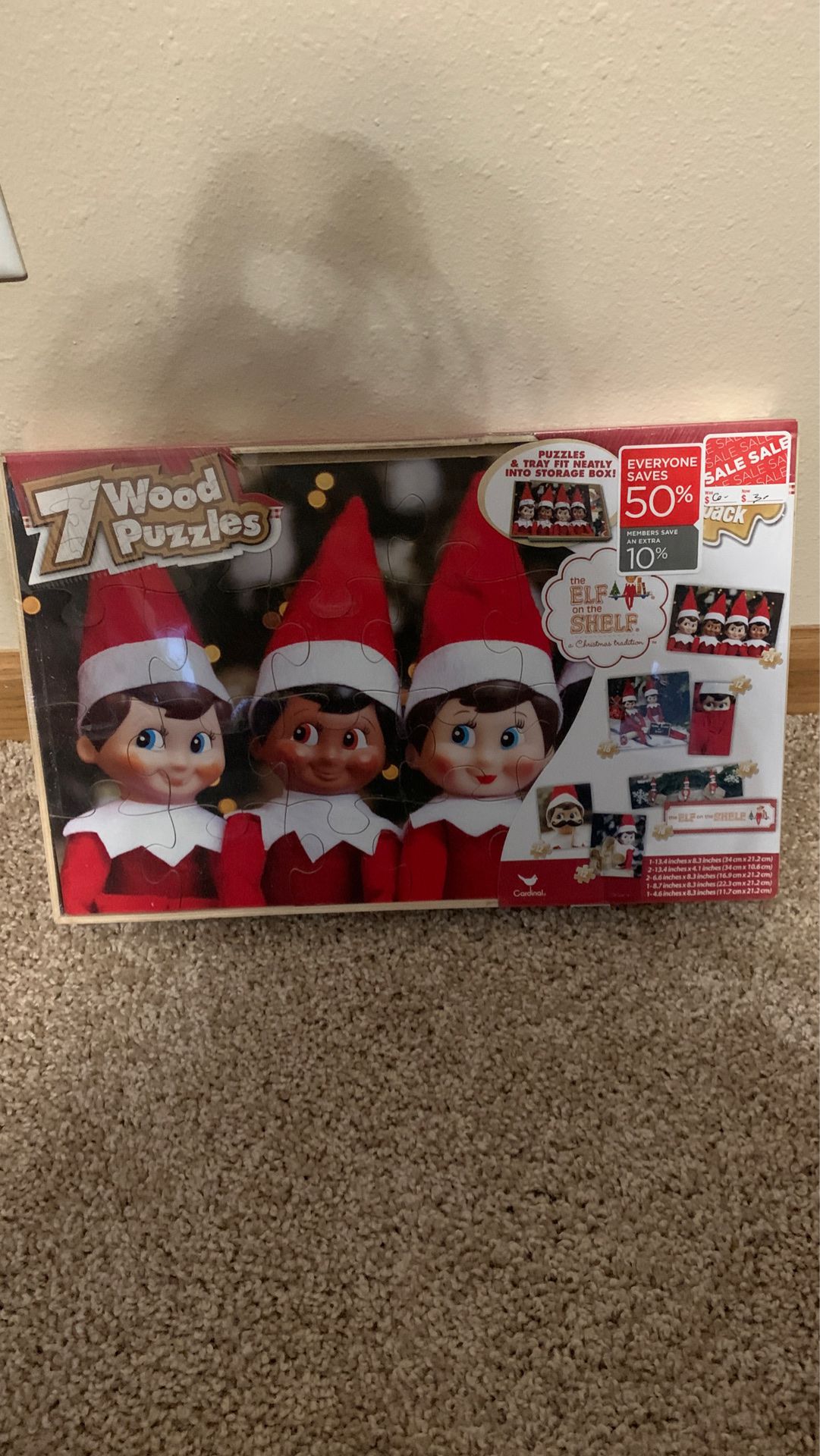 NIB: The Elf on the Shelf Wooden Puzzles