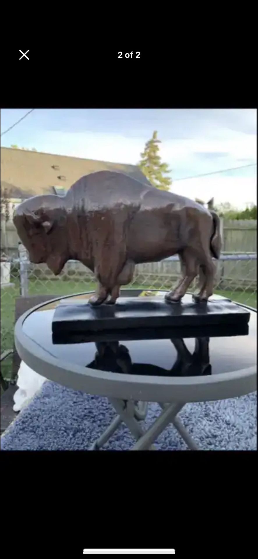 Classic Brown Buffalo Statue