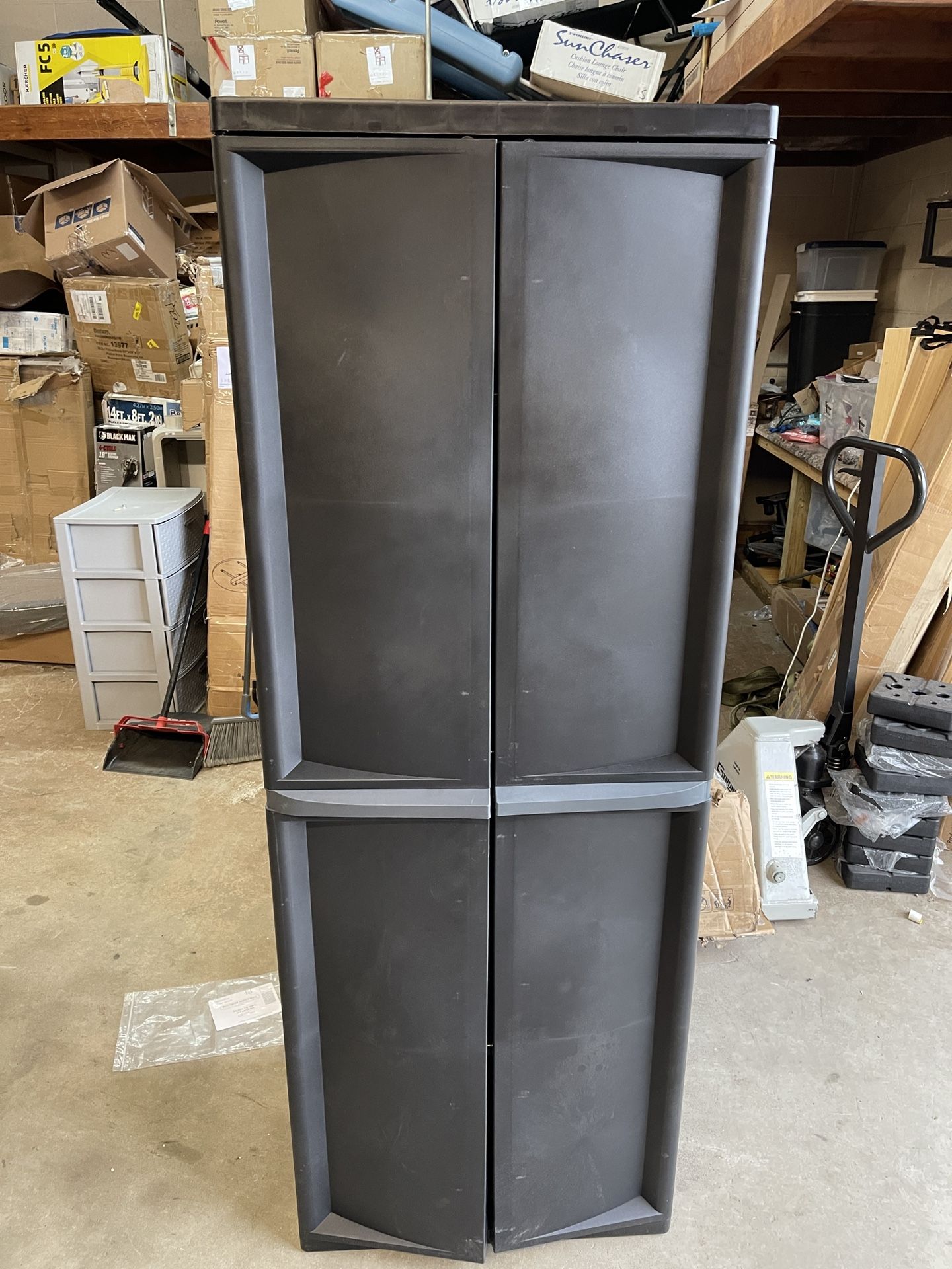 Hyper Tough Plastic 4Shelf Garage Storage Black for Sale in Norfolk, VA OfferUp