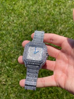 Cartier argent 925 Moissanite vvs watch