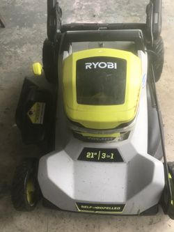 Ryobi battery operated lawnmower