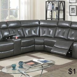 Power Recliner Sectional Sofa 