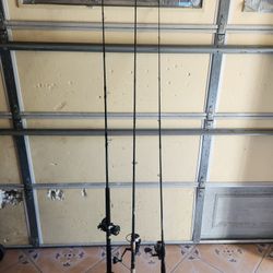 3...NICE...NICE....FISHING POLES WITH REELS...AND (2)...EXTRA REELS 
