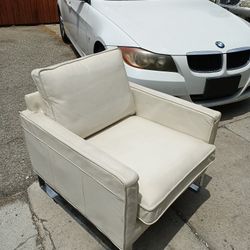 White Leather Chair Antique