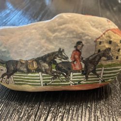 Hand Painted Rock By Artist Trggie