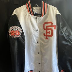 Black And White San Francisco Giants Starter Jacket XXL