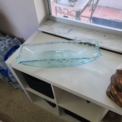 Glass Oblong Glass Bowl 