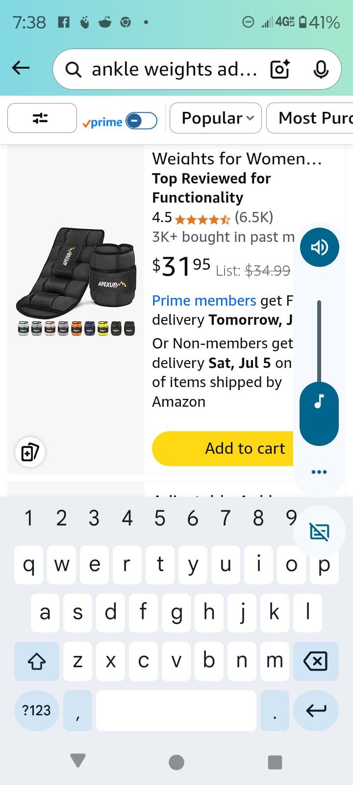 Adjustable Ankle Weights