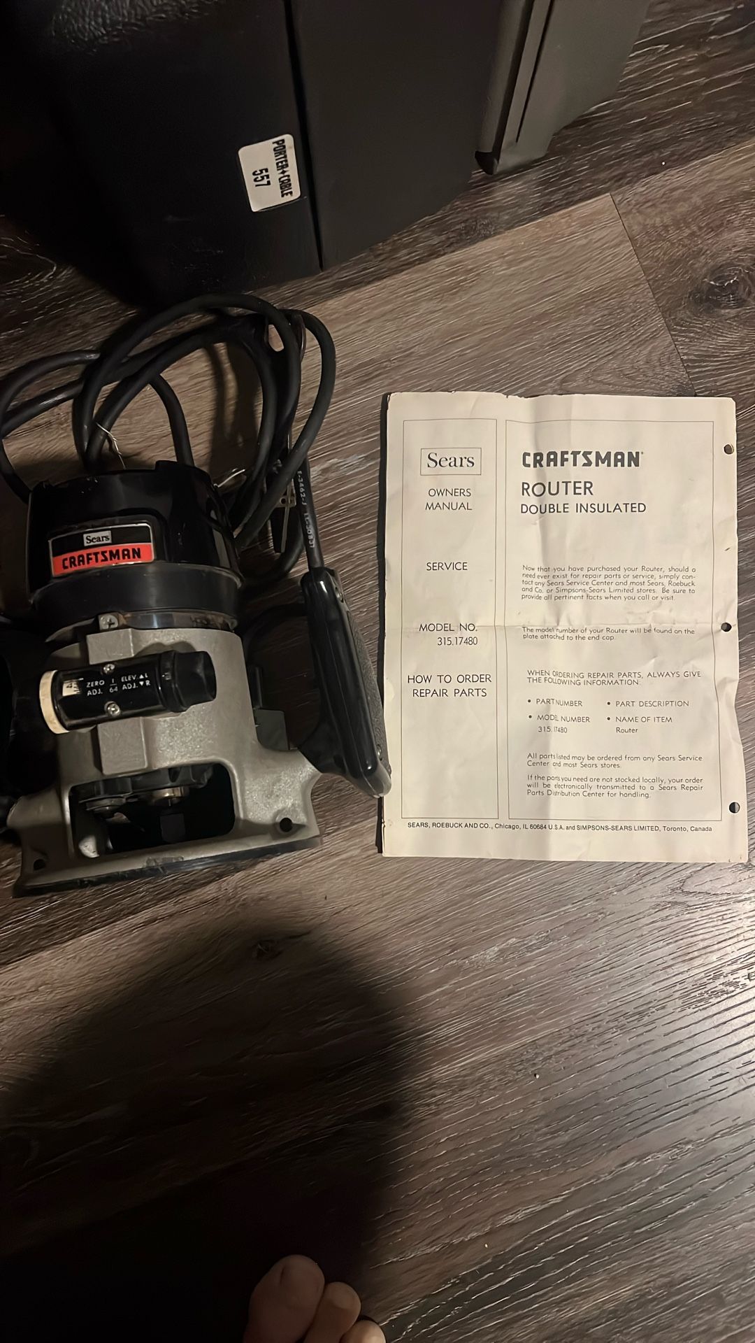 Sears CRAFTSMAN Router