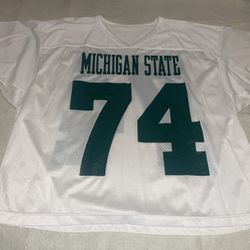 Champion Michigan State Spartans Jersey Men Large USA Clean Green Vintage #74