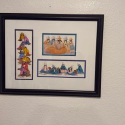 (In On Frame ) Cusco Folk Art Paintings Hand-painted watercolors from Cusco, Peru, signed by Chal.