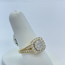 Gold Diamond Ring 10K New