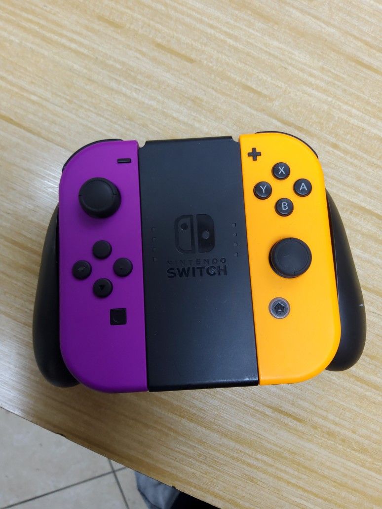 Nintendo Switch Joy Con Left And Right Neon Purple Neon Orange 