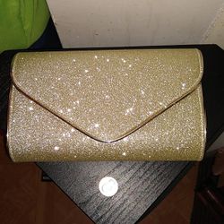 Shimmering Gold Ladies Handbag