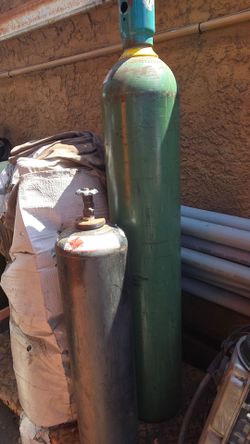 Oxygen and acetile empty tanks