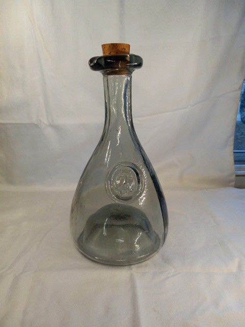 Vintage Holmegaard Viking Face Blown Glass Carafe Decanter Ole Winther Design