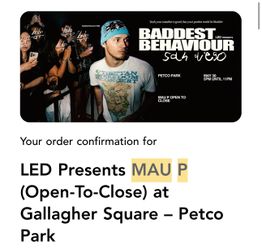 2 Mau P Tix Petco Park San Diego