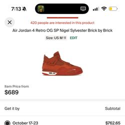 Jordan 4 Brick By Brick 