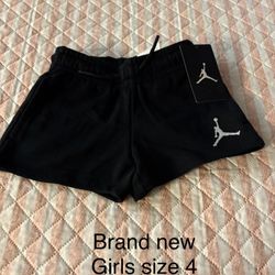 Jordan Girls shorts Size 4 NEW 