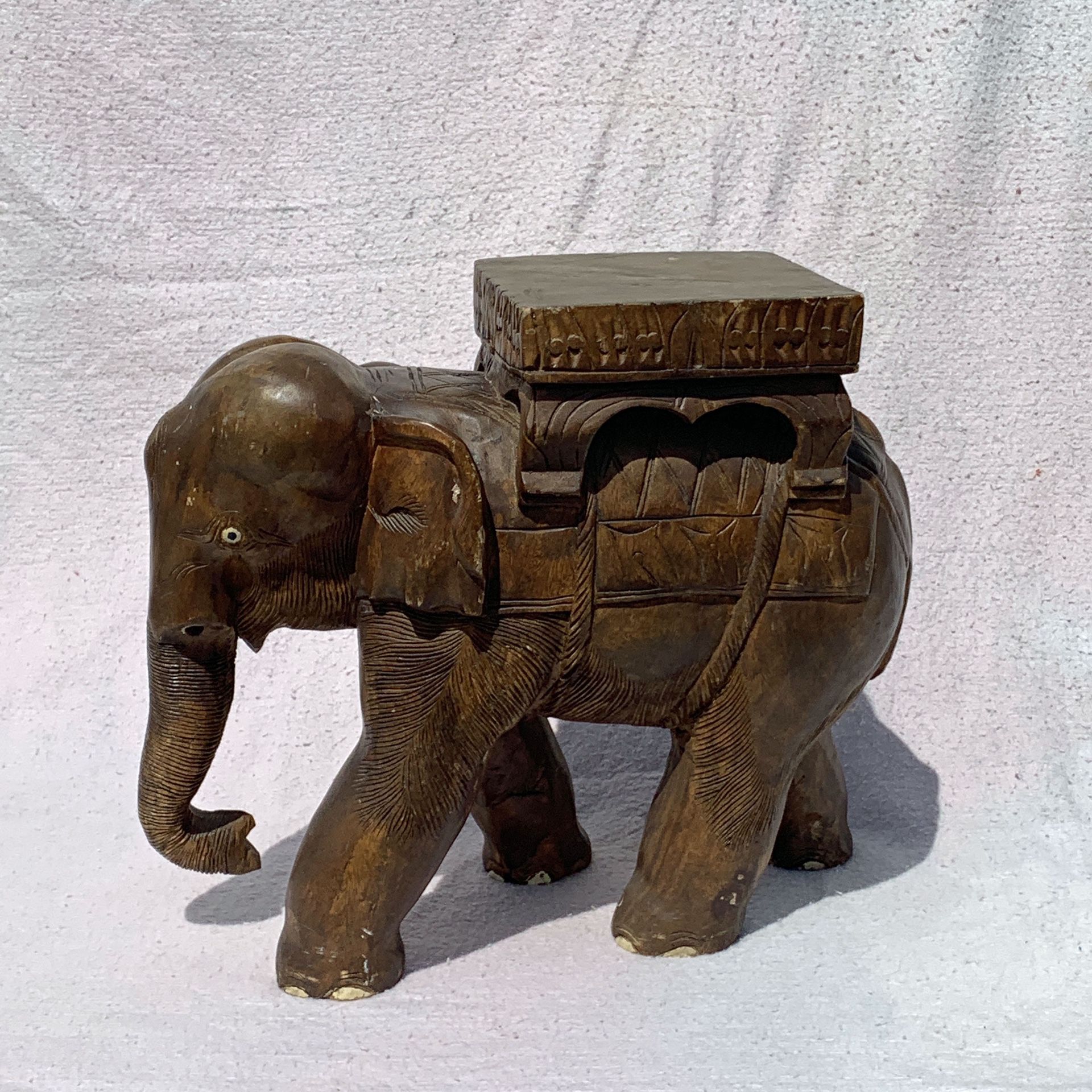 Antique wooden elephant