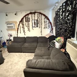 dark grey sectional couches 