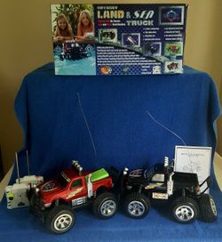 2 Remote Controlled Land & Sea Trucks
