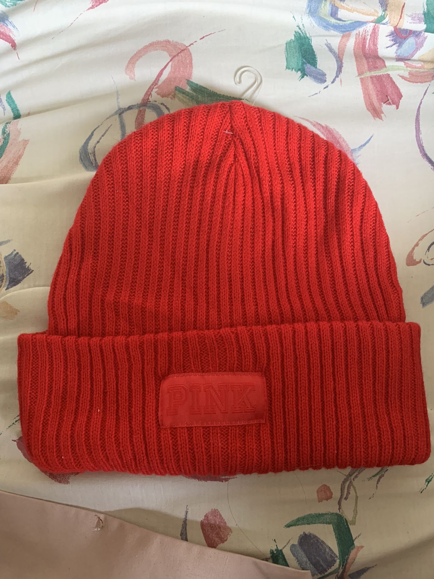 New Red VS Victoria’s Secret PINK Beanie Hat NWT