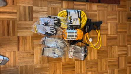 LED LIGHT, Extension Cord, GFCI, Cut Gloves