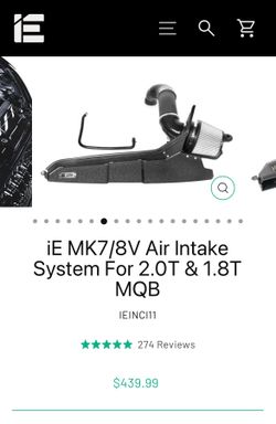 Intergrated Engineering Air Intake MK7/8V