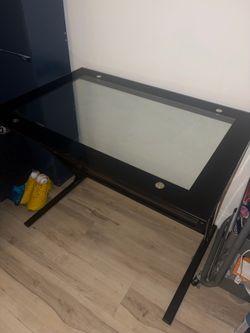 Glass desk