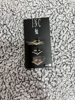 INC International Concepts 3 piece ring set with diamond accents