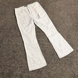 Flared Purple Jeans Sizes: 34