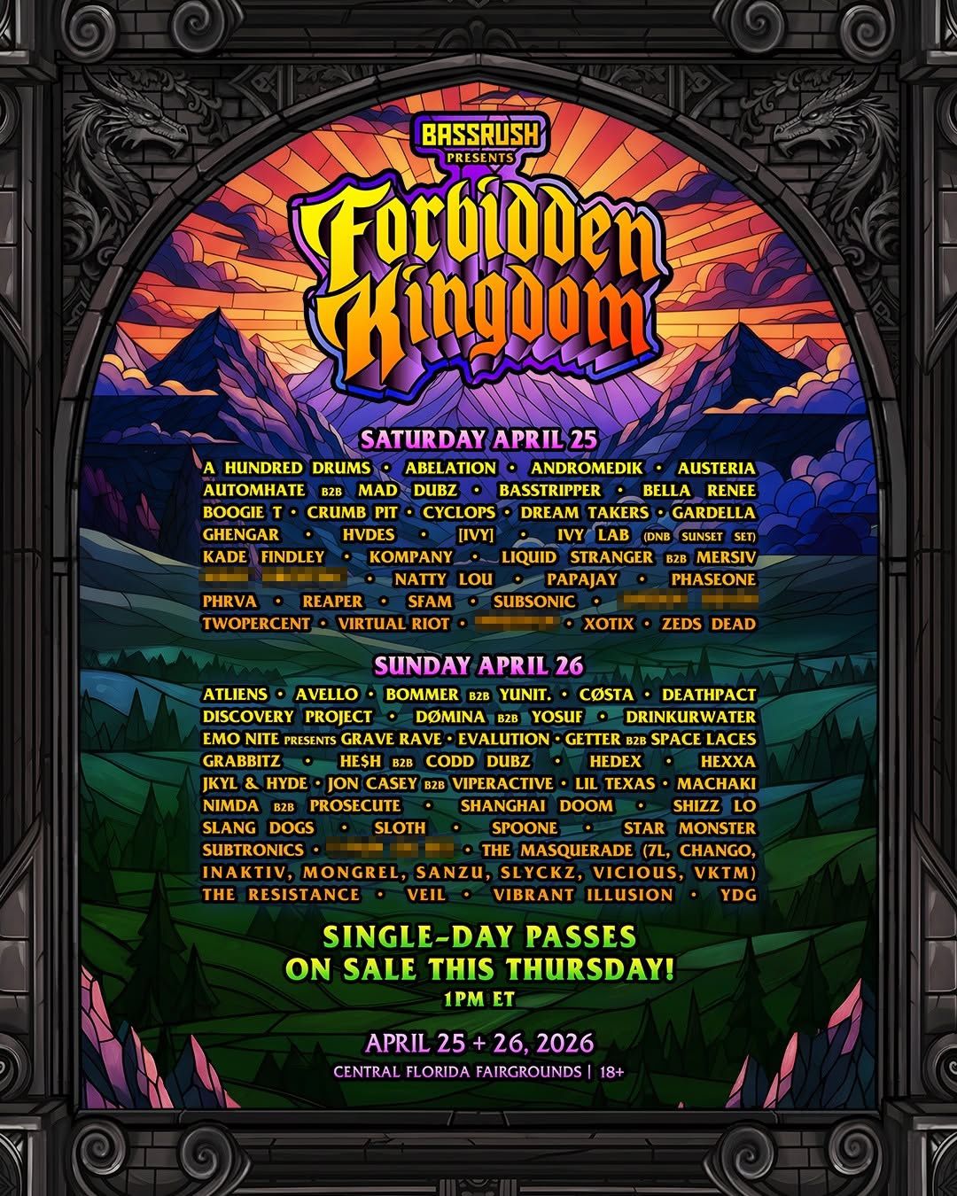 Forbidden Kingdom 2026 – 2 GA Tickets