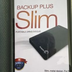 SEAGATE BACK UP PLUS SLIM USB 3.0 BLACK FOR PC LAPTOP AND MAC 