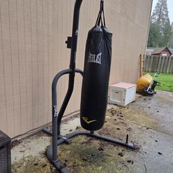 Everlast punching bag and stand