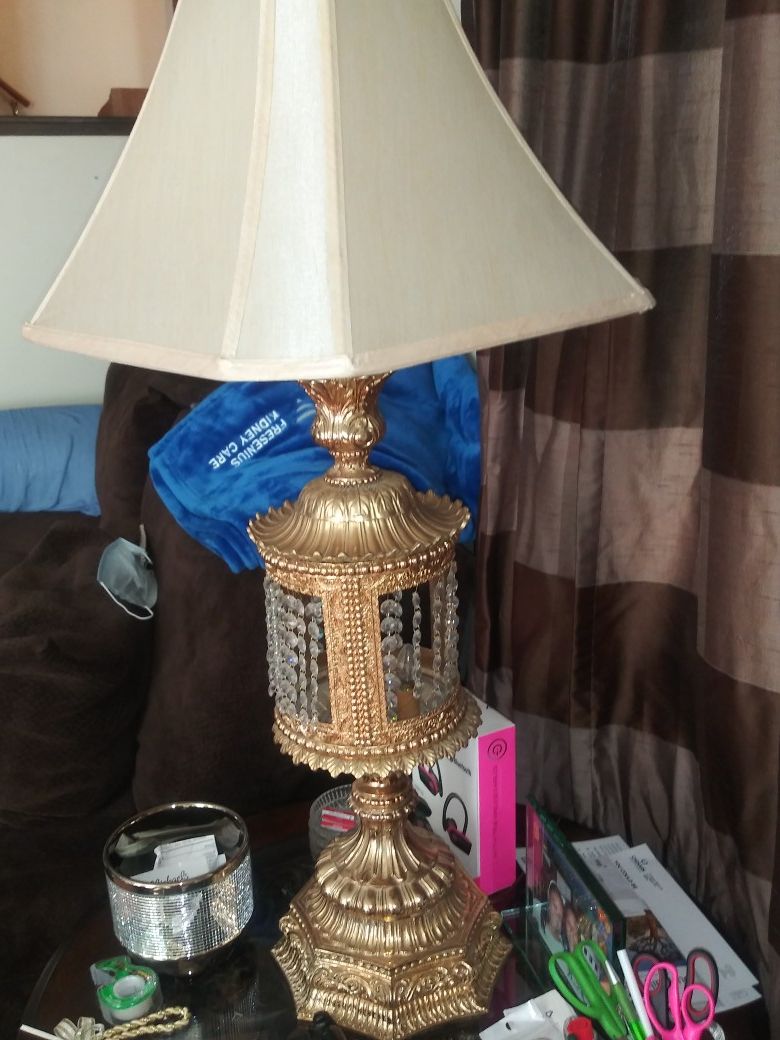 Vintage lamps, vases, scones, and art work