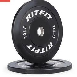 😀 10LB(a pair for $48+ sale tax), 15 LB (a pair for $ 58+ sale tax), or 25 LB( a pair for $68+ sale tax) RitFit Bumper Plates Olympic Rubber Weight P