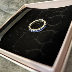 Blue Gemstone Pandora Ring