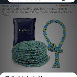 Arborist Tree Rope, Bull Rope, Static Rope, 
