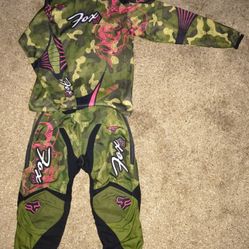 Women's Fox Racing Camo Jersey And Racing Pants