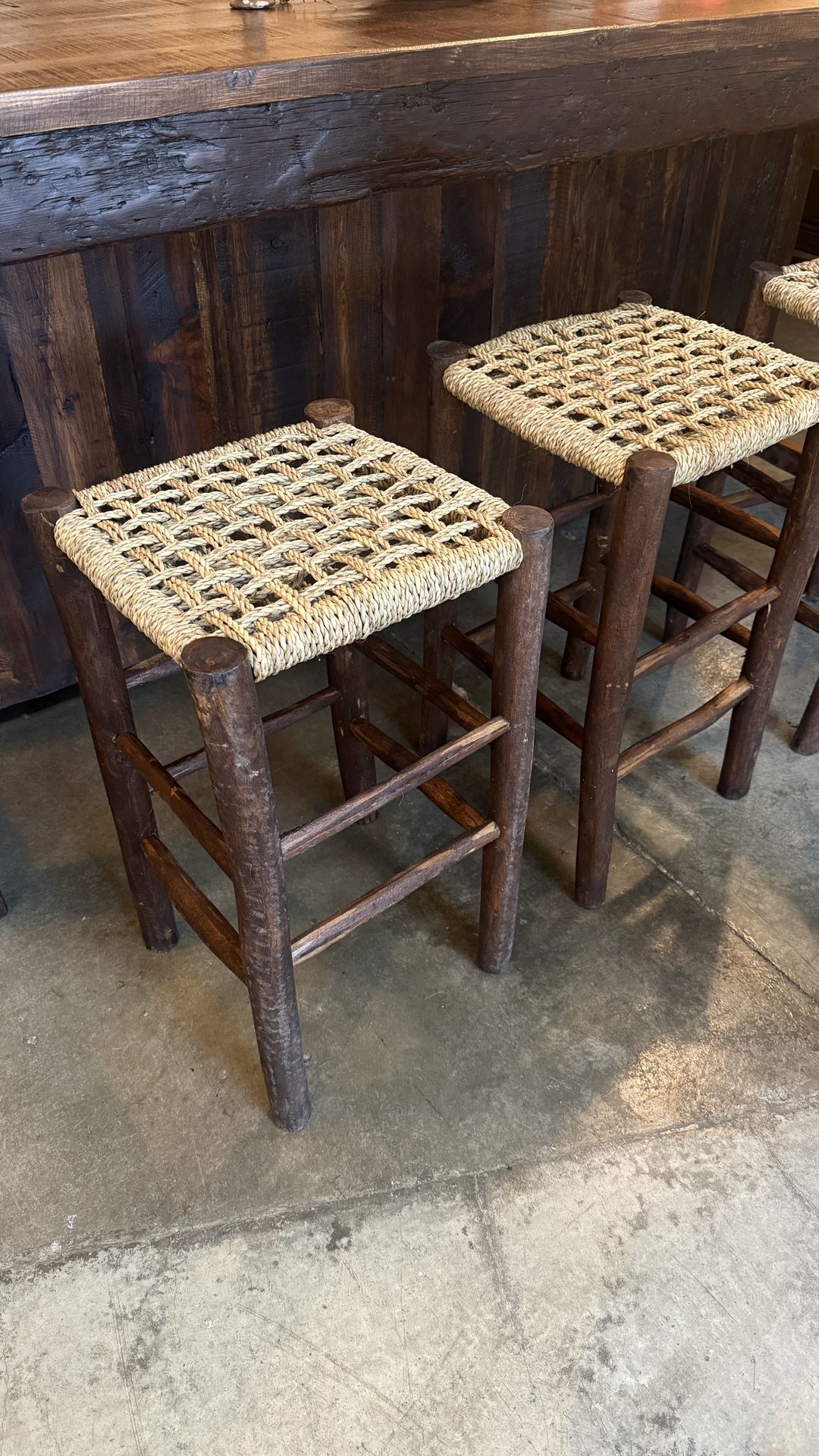 3 Wood Bar Stools