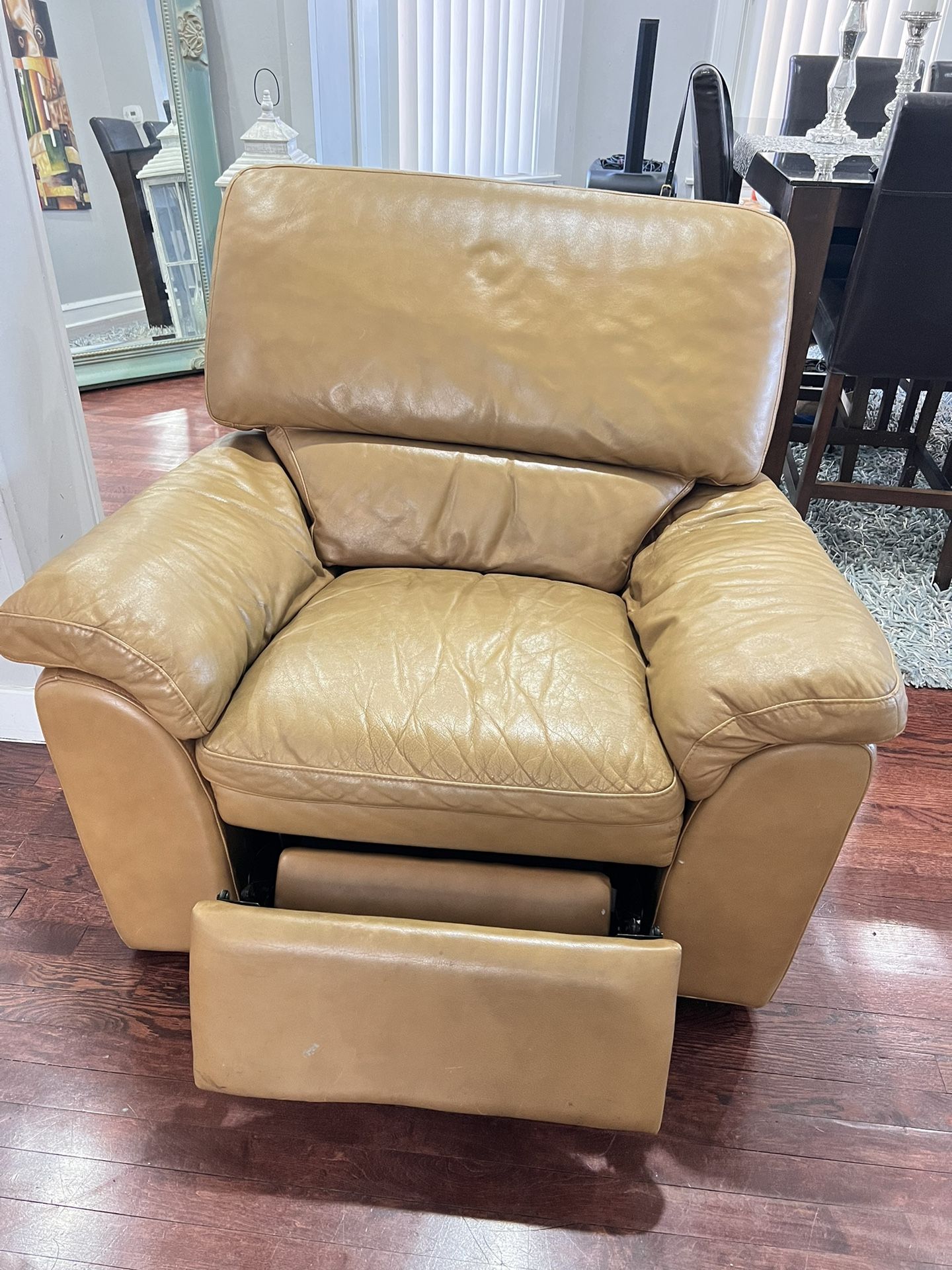 Ethan Allen Recliner - Real Leather for Sale in Chicago, IL - OfferUp