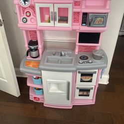 Pink Kids Play Kitchen, Practically Brand New