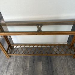 Bamboo Wicker Shelf Vintage Asking $50 Obo 