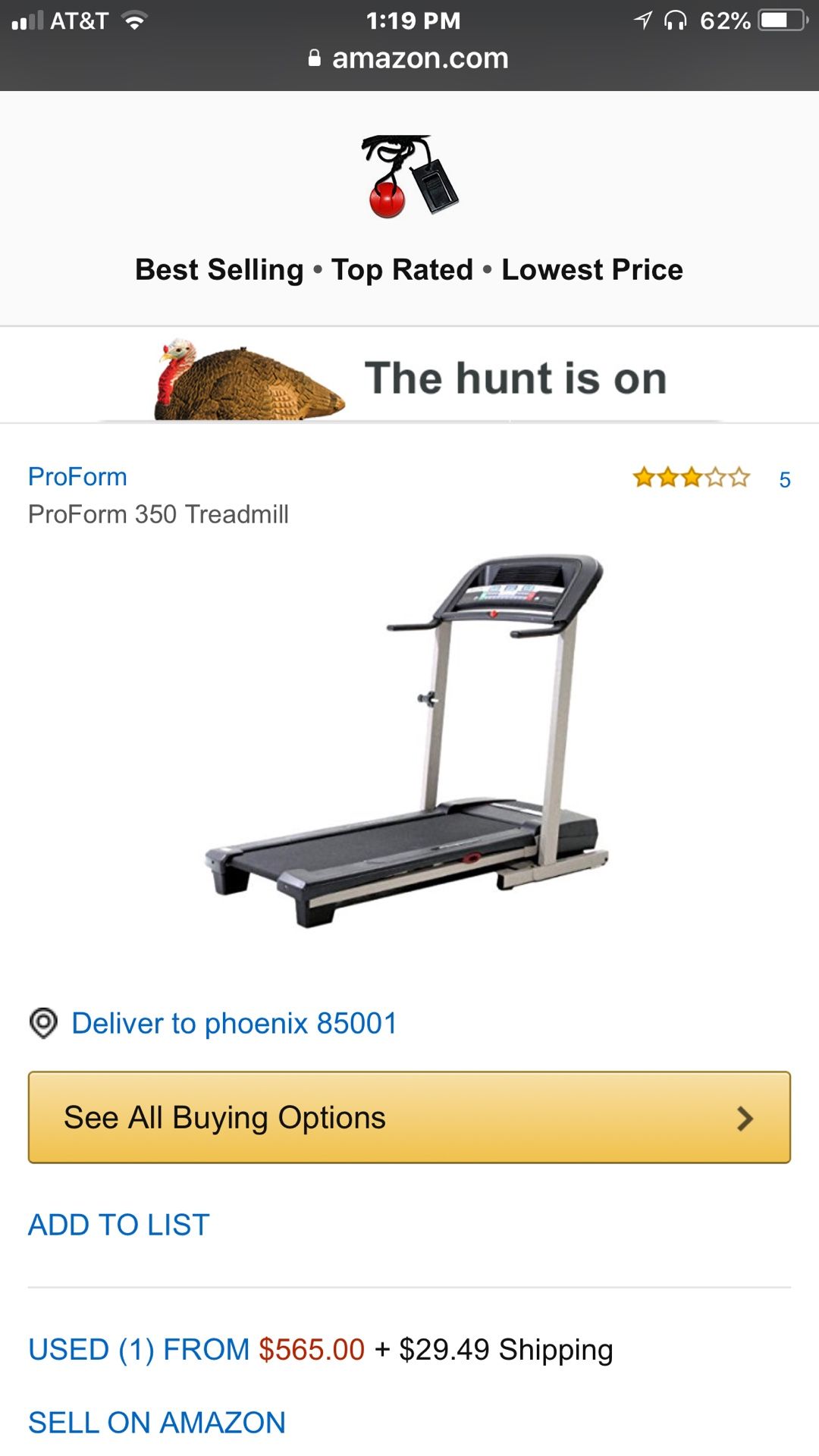 Proform 350 treadmill for Sale in Surprise AZ OfferUp