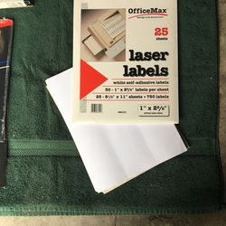 Labels For Shipping, Addresses And Binder Spines