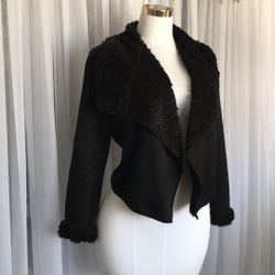 Back Sherpa Fuzzy Jacket Size L