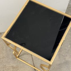 Gold And Black Side Table