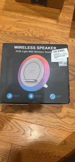 Color Changing Bluetooth Speaker Night Light with Wireless Charging