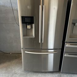 36” SAMSUNG STAINLESS STEEL  FRIDGE REFRIGERATOR NEVERA HELADERA FRIO REFRIGERADOR GOOD CONDITION DELIVERY 🚚 FREE WARRANTY 100 DAYS
